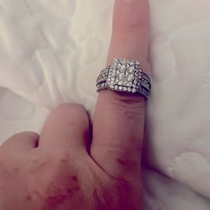 QVC Sterling silver Diamonique ring